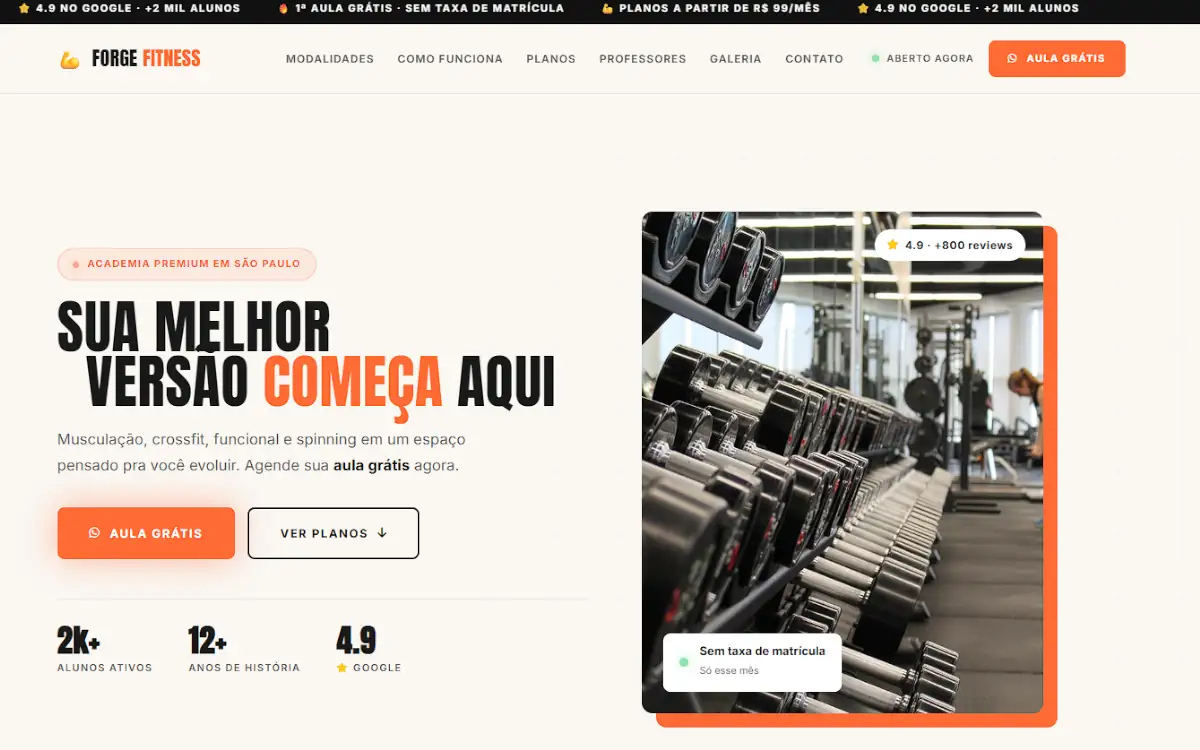 Forge Fitness — Academia