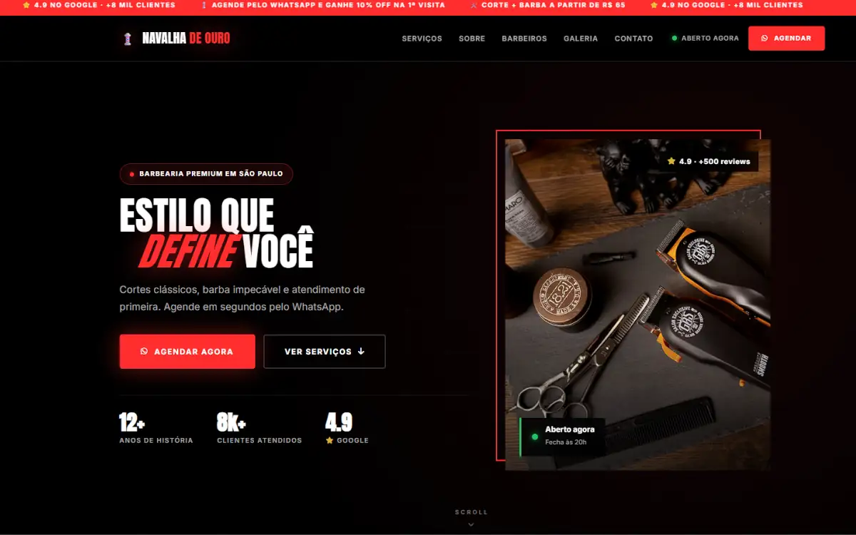 Navalha de Ouro — Barbearia