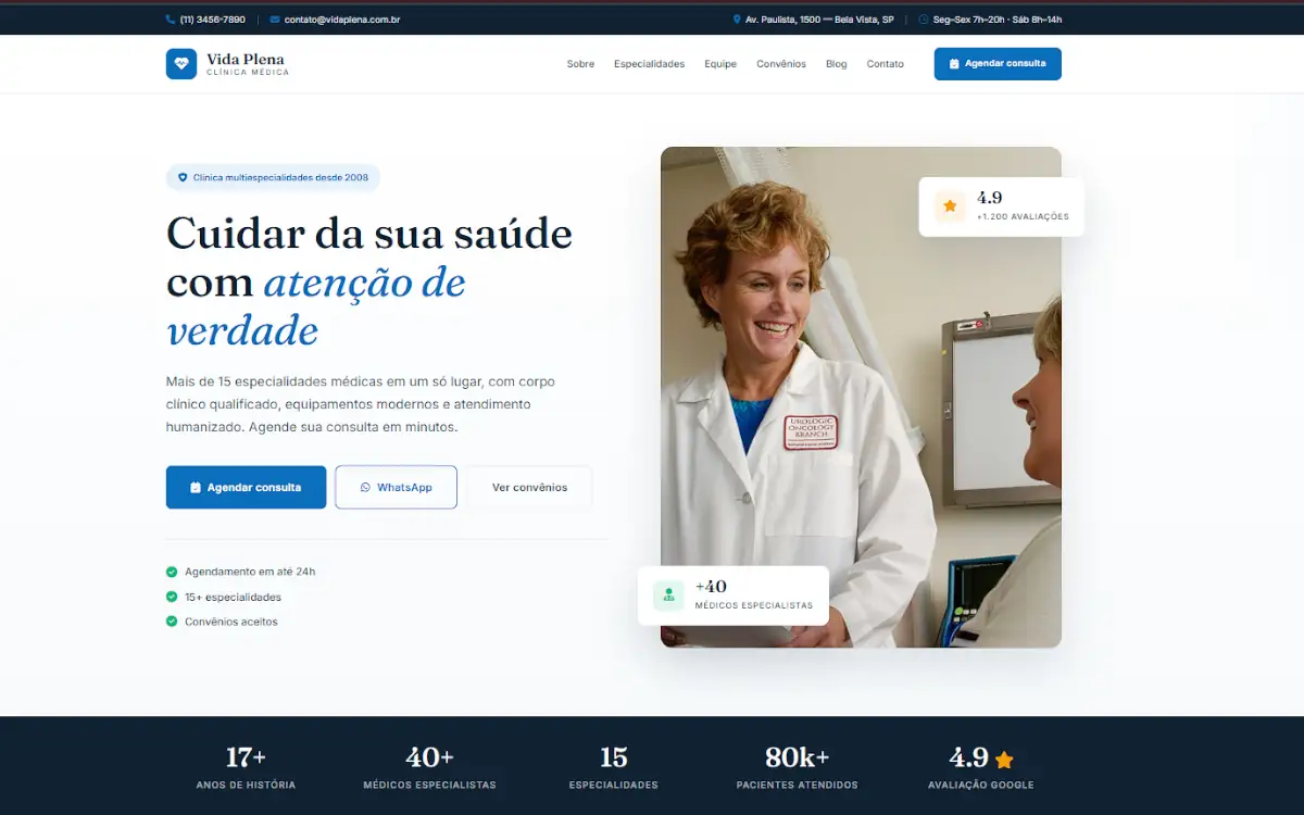 Clínica Vida Plena — Clínica Médica