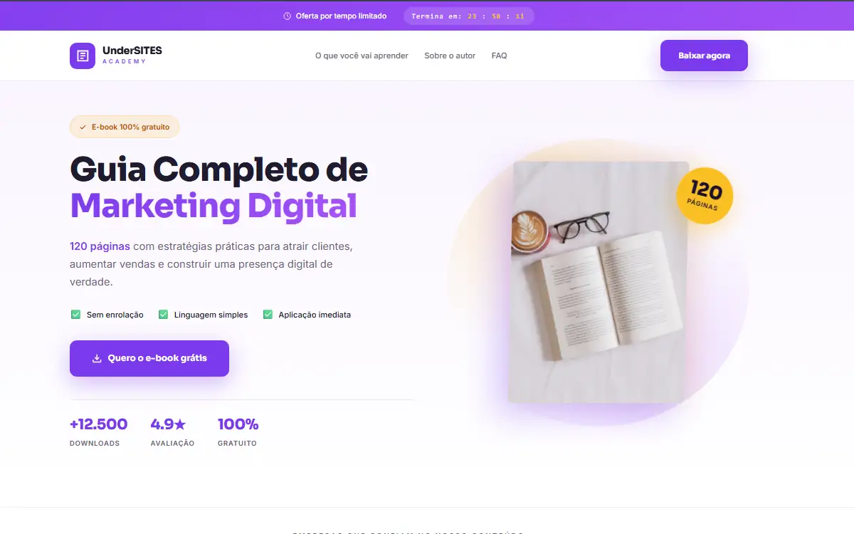 E-book Marketing Digital — Landing Page