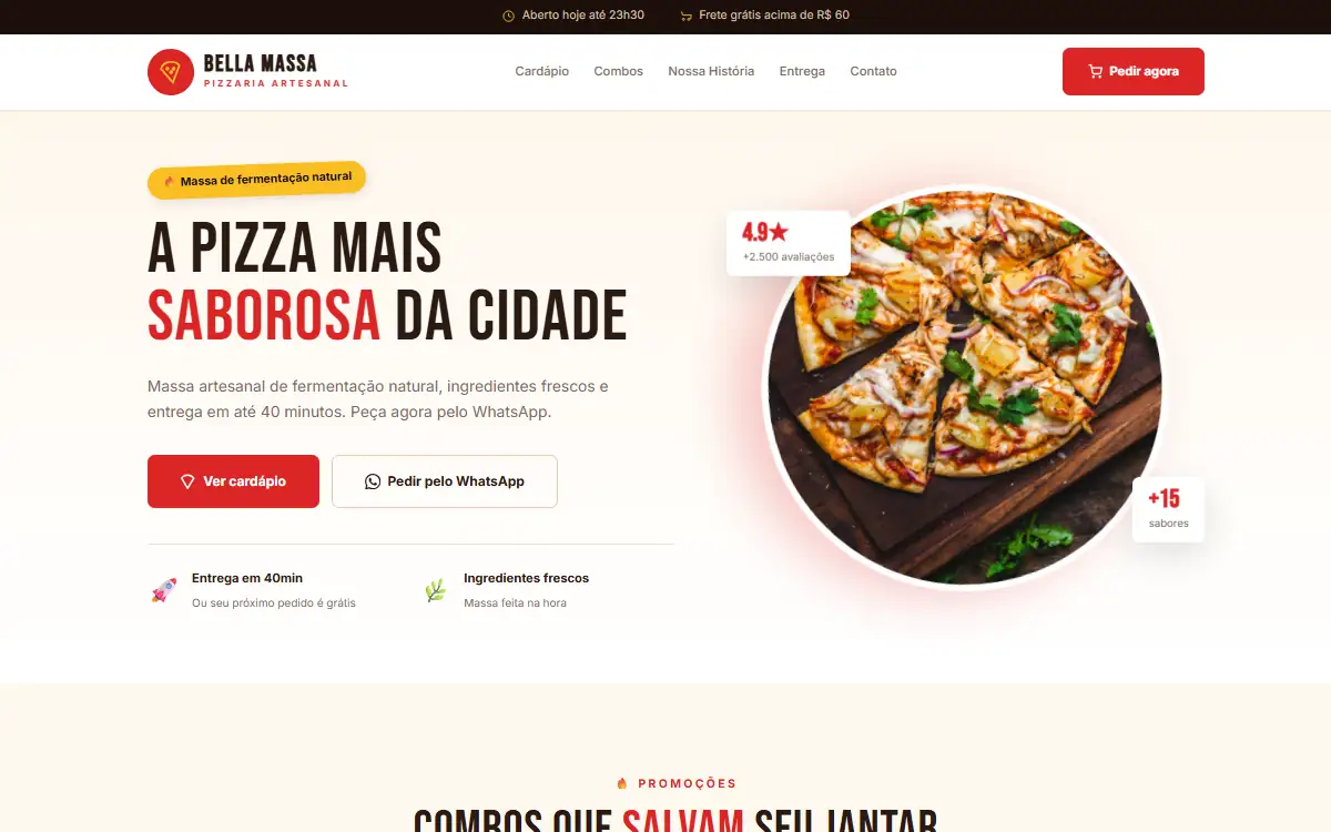 Bella Massa Pizzaria — Delivery